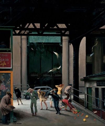 art oil painting reproduction of  John Falter The Windy City 1946 museum quality handmade