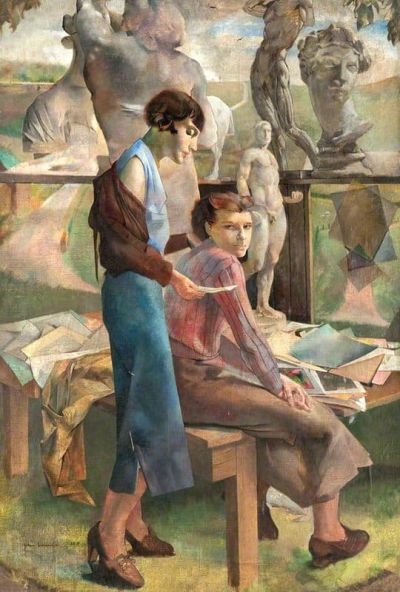 art oil painting reproduction of  John Laurie Interested And Disinterested 1939 museum quality handmade
