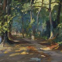John Lavery The Path By The River Maidenhead 1919 Hand Painted Reproduction