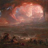 John Martin The Destruction Of Pompeii And Herculaneum Hand Painted Reproduction