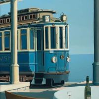 Joop Polder The Tram Hand Painted Reproduction