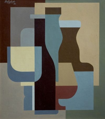 art oil painting reproduction of  Jos Pedro Costigliolo Abstraction-purism 1942 museum quality handmade