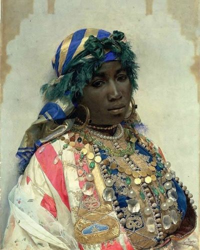 art oil painting reproduction of  Jose Tapiro Y Baro A Tangerian Beauty 1891 museum quality handmade