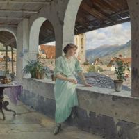 Josef Kinzel The View Over The Roofs