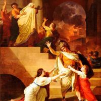 Joseph Benoit.jpg Creusa Preventing Aeneas From Fighting Again During The Destruction Of Troy