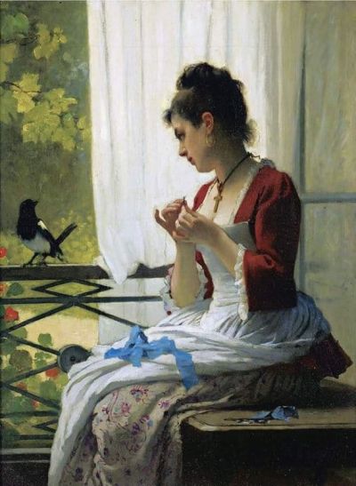 art oil painting reproduction of  Joseph Caraud The Magpie museum quality handmade