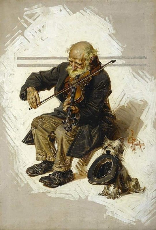 Joseph Christian Leyendecker The Violinist And His Assistant 1916 museum quality