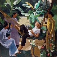 Joseph Inguimberty French. Woman In A Hammock
