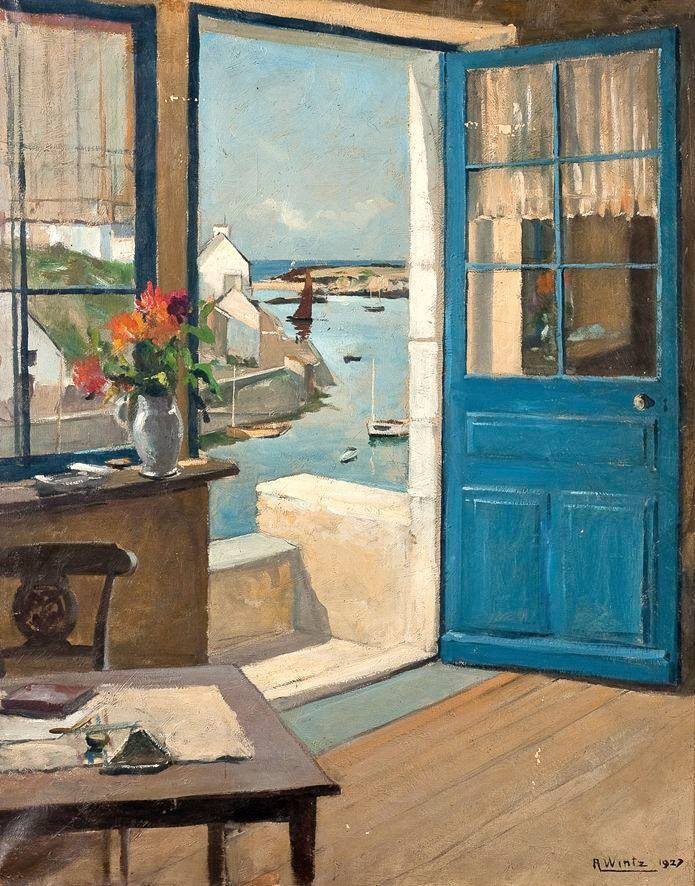 Joseph Raymond Wintz Vue Sur Le Port De Do Lan 1927 museum quality