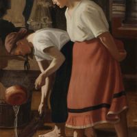 Juho Rissanen Scrubbing The Floor 1908 Hand Painted Reproduction