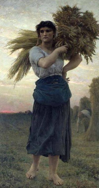art oil painting reproduction of  Jules Breton La Glaneuse museum quality handmade