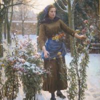 Jules Breton Last Flowers
