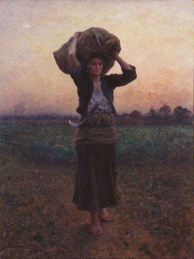 art oil painting reproduction of  Jules Breton Shepherd S Star museum quality handmade