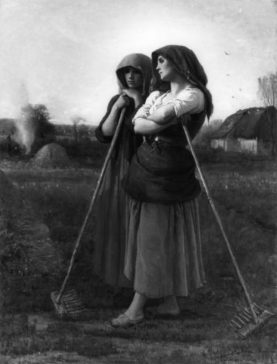 art oil painting reproduction of  Jules Breton The Close Of Day museum quality handmade