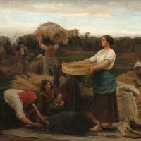 Jules Breton The Colza - Harvesting Rapeseed