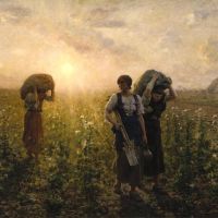 Jules Breton The End Of The Working Day