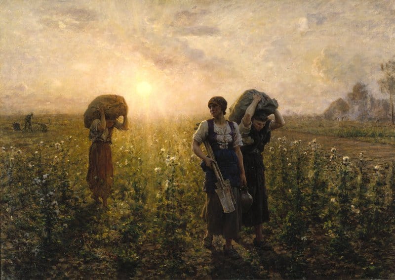 Jules Breton The End Of The Working Day museum quality