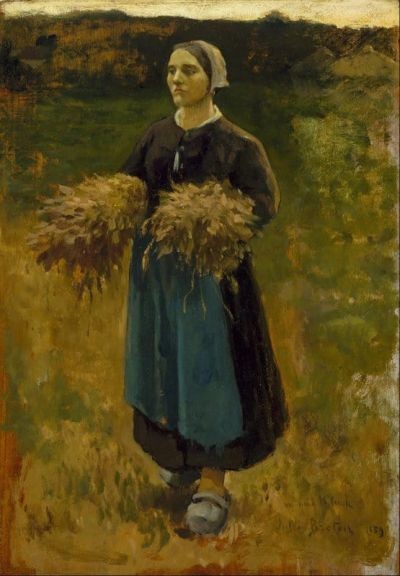 art oil painting reproduction of  Jules Breton The Gleaner museum quality handmade