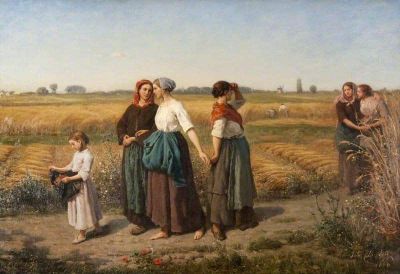 art oil painting reproduction of  Jules Breton The Reapers museum quality handmade