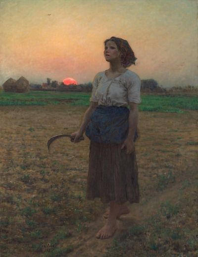 art oil painting reproduction of  Jules Breton The Song Of The Lark 1884 museum quality handmade