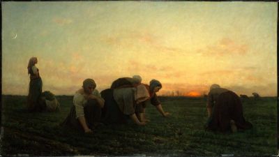 art oil painting reproduction of  Jules Breton The Weeders museum quality handmade