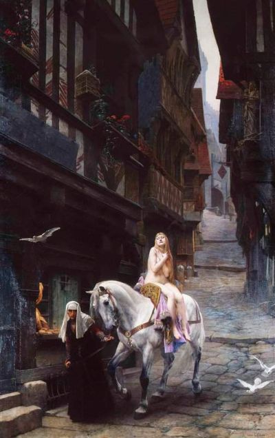 art oil painting reproduction of  Jules Lefebvre Lady Godiva museum quality handmade