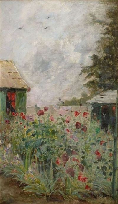 art oil painting reproduction of  Julia Beck Blossoming Poppies 1896 museum quality handmade
