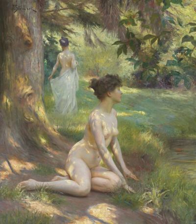 art oil painting reproduction of  Julius Leblanc Stewart Sunlight museum quality handmade