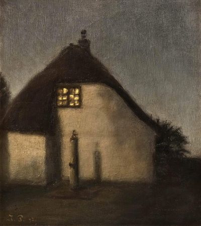 art oil painting reproduction of  Julius Paulsen Danish 1860 1940 Evening After Rain 1892 museum quality handmade
