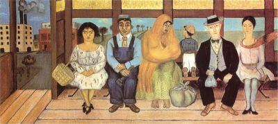 art oil painting reproduction of  Kahlo El Camion - The Bus 1929 museum quality handmade