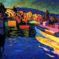Kandinsky Autumn Landscape With Boats