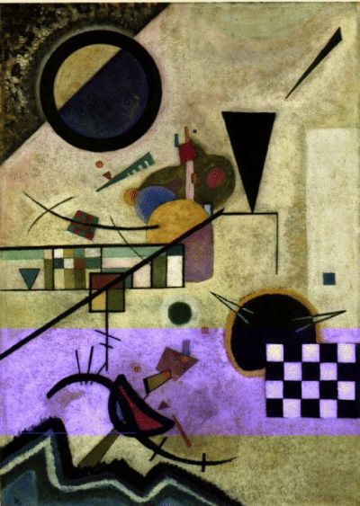 art oil painting reproduction of  Kandinsky Contrasting Sounds museum quality handmade