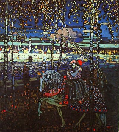 art oil painting reproduction of  Kandinsky Couple Riding museum quality handmade