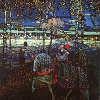 Kandinsky Couple Riding Hand Painted Reproduction