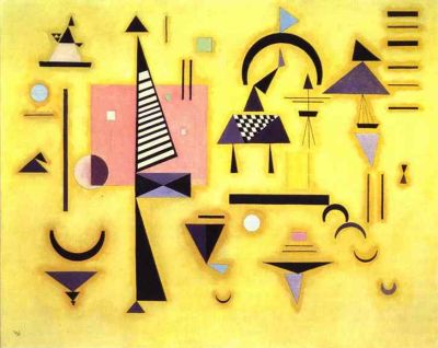 art oil painting reproduction of  Kandinsky Decisive Pink museum quality handmade