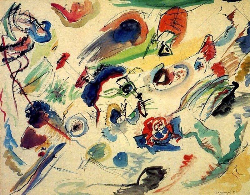 Kandinsky First Abstract Watercolor Painting museum quality