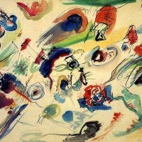 Kandinsky First Abstract Watercolor Painting Hand Painted Reproduction