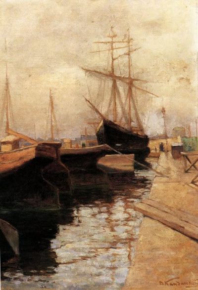 art oil painting reproduction of  Kandinsky Odessa Harbor museum quality handmade