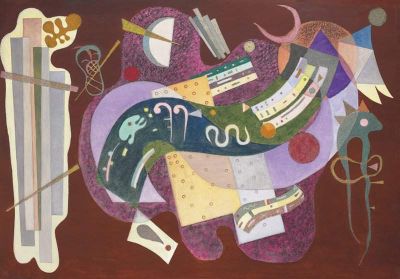 art oil painting reproduction of  Kandinsky Rigide Et Courbe museum quality handmade