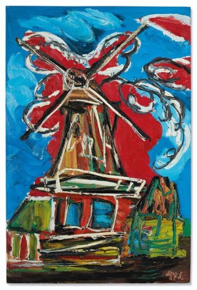 art oil painting reproduction of  Karel Appel Le Moulin 1984 museum quality handmade