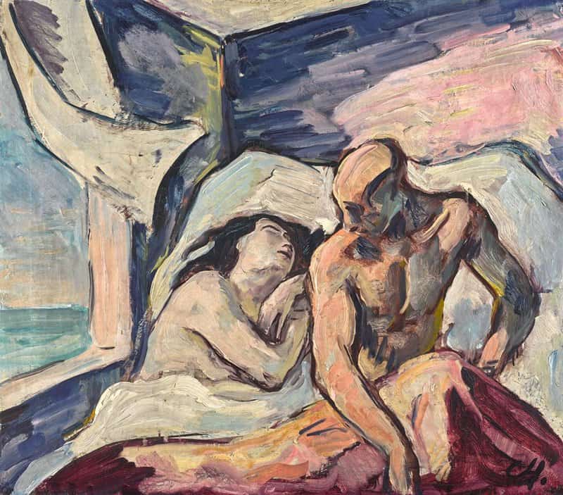 Karl Hofer Am Morgen - In The Morning - 1913 museum quality