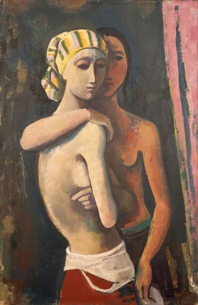 art oil painting reproduction of  Karl Hofer Zwei Madchen 1935 museum quality handmade