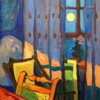 Karl Schmidt-rottluff Evening In The Room 1935 Hand Painted Reproduction