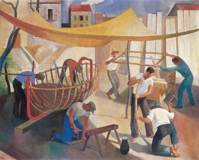 art oil painting reproduction of  Karoly Patko Workers 1930 museum quality handmade