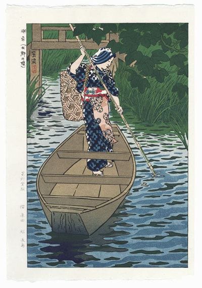 art oil painting reproduction of  Kasamatsu Shiro Itako The Lakeside Village museum quality handmade