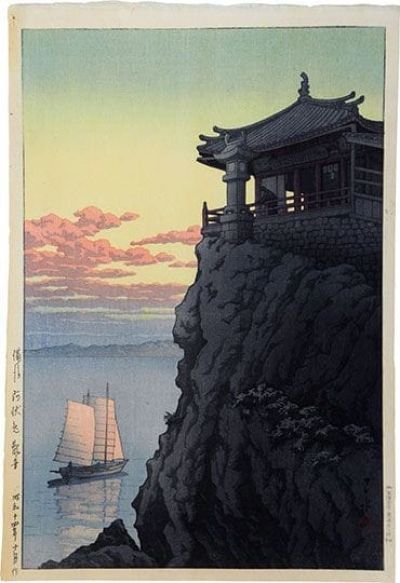 art oil painting reproduction of  Kawase Hasui Abuni Kannon Bingo 1939 museum quality handmade