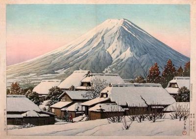 art oil painting reproduction of  Kawase Hasui Clearing After A Snowfall - 1944 museum quality handmade