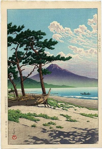 art oil painting reproduction of  Kawase Hasui Pine Beach At Miho - 1931 museum quality handmade