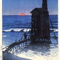 Kawase Hasui Sunset At Gomoto Echigo 1921