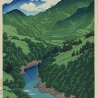 Kawase Hasui Yanagawa In Kai Province 1921